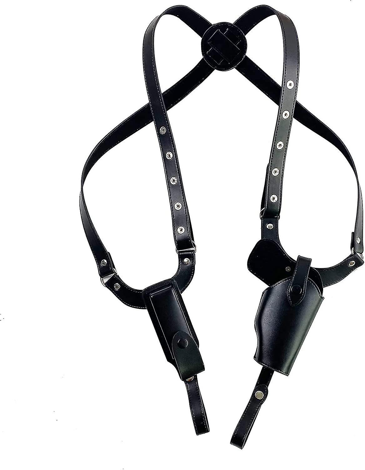 נרתיק אקדח כתף, נרתיק אקדח אנכי ניתן להסתרה נרתיק כתף כפול נרתיק W / רצועות מתכווננות עבור G43,45 1911black