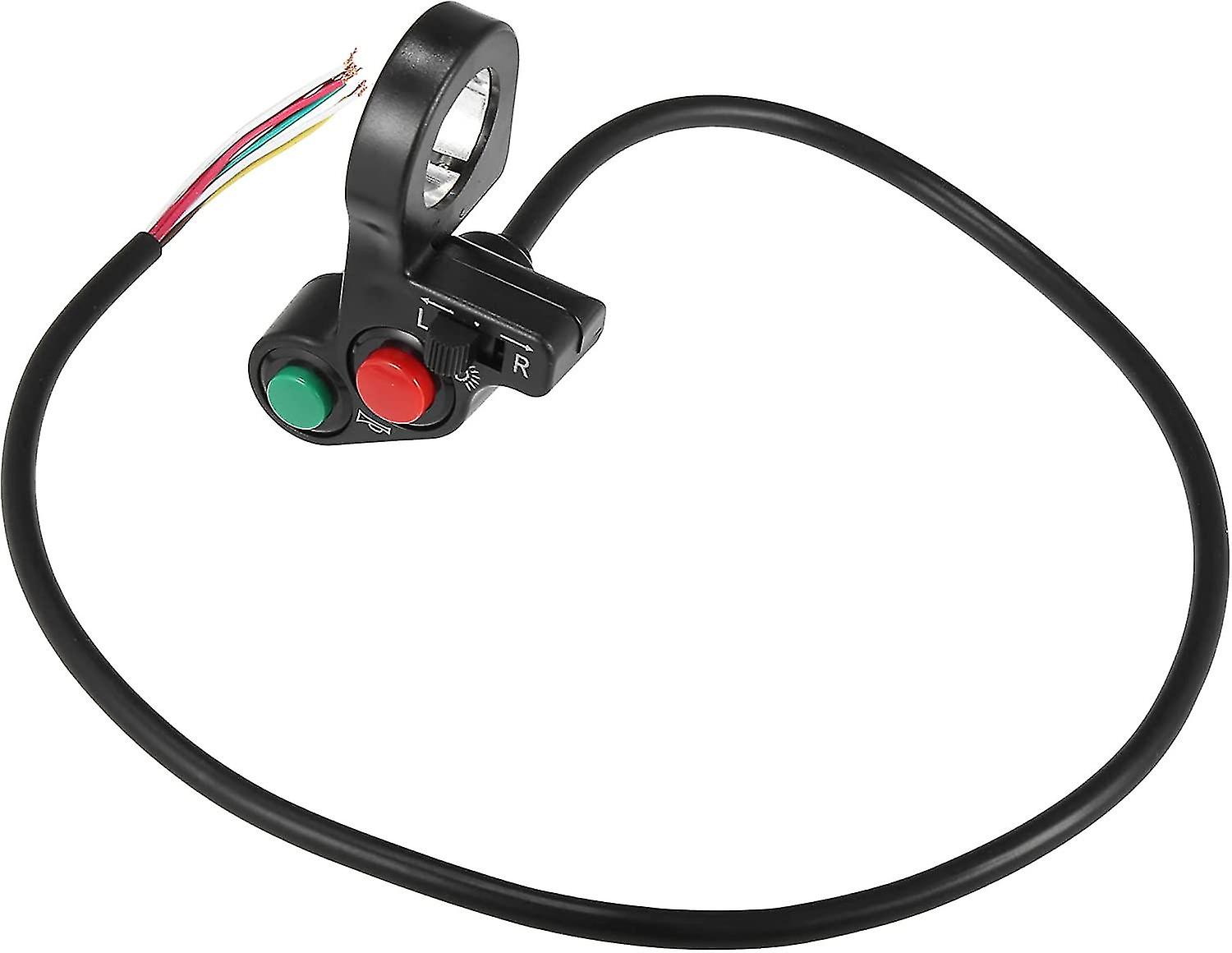 7/8" 22mm Motorcycle Handlebar Switch With Horn Turn Signal Lightblack1pcs