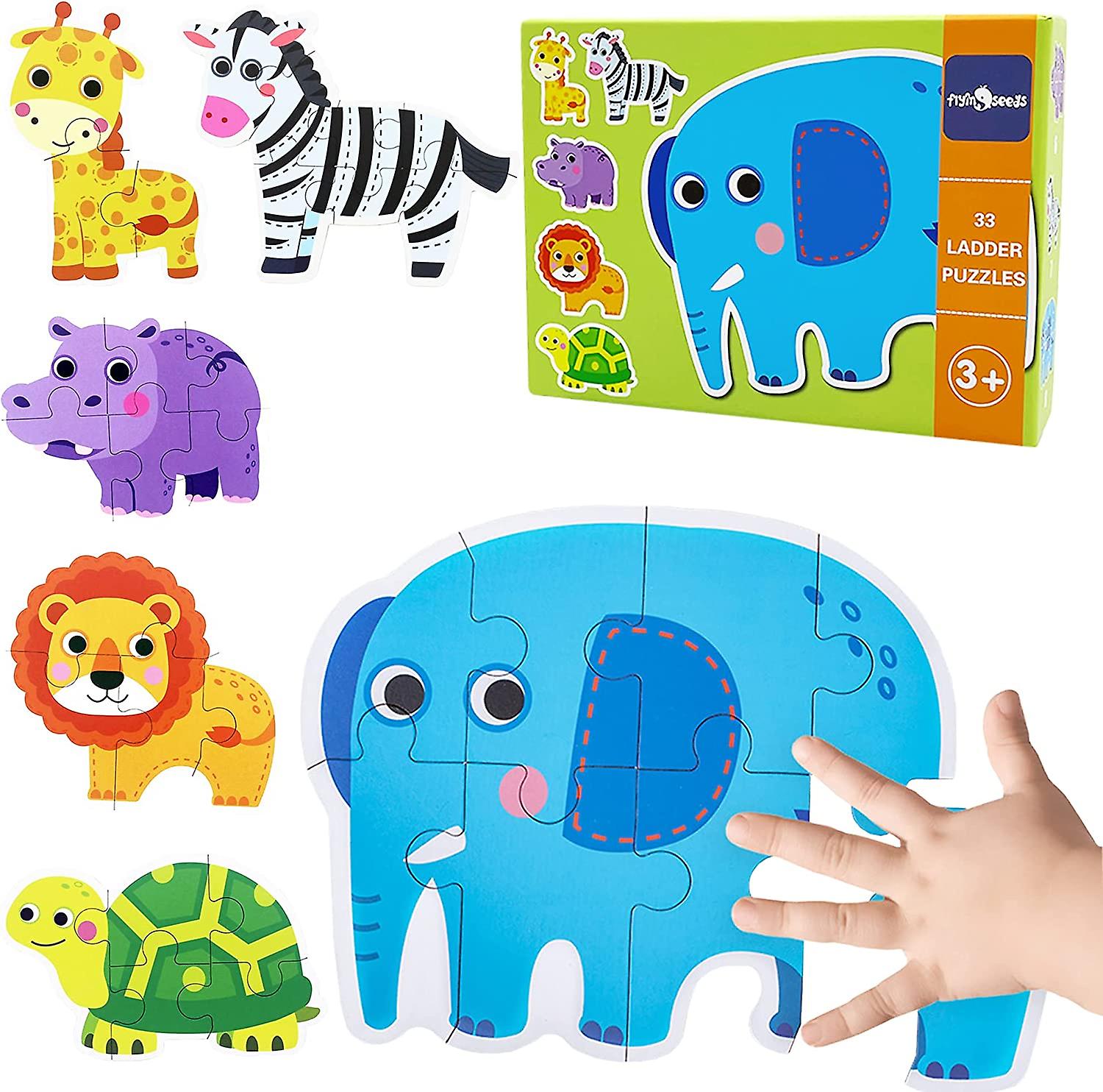 Heytea Puzzles For Toddlers Ages 2 3 4 5 Years Old Safari Animals Floor Jigsaw Puzzles For Beginner