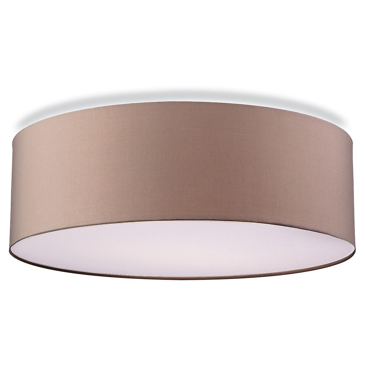 Phoenix 2 Light Bathroom Flush Ceiling Light Taupe IP54, E27