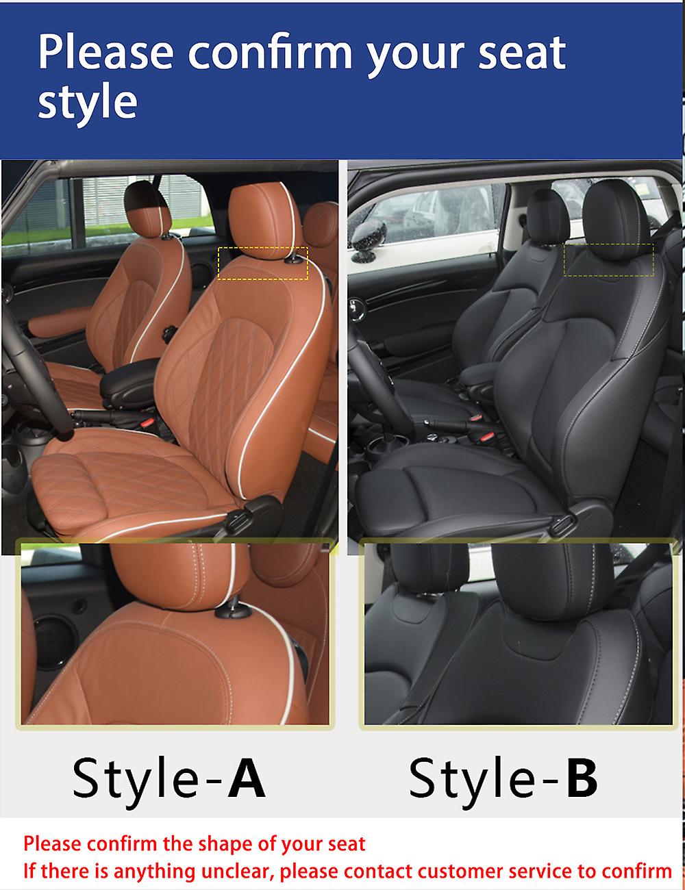 Housses De Siège Auto Pour Mini Cooper F54 F55 F56 F57 F60 - Set De 2, Protection Anti-tâches, Toutes Saisons, Compatible Airbags