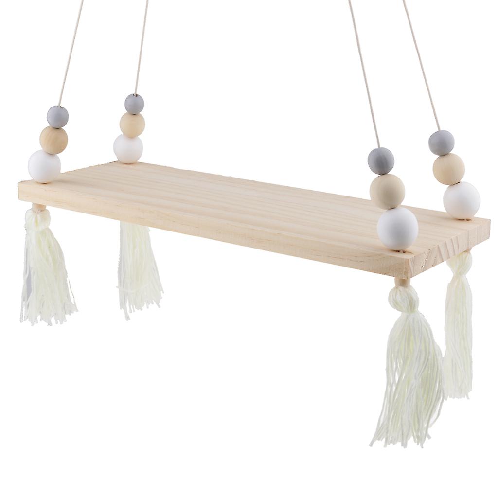 キッズベビー北欧スタイル木製タッセルパールルームオンウォール装飾フレーム#2