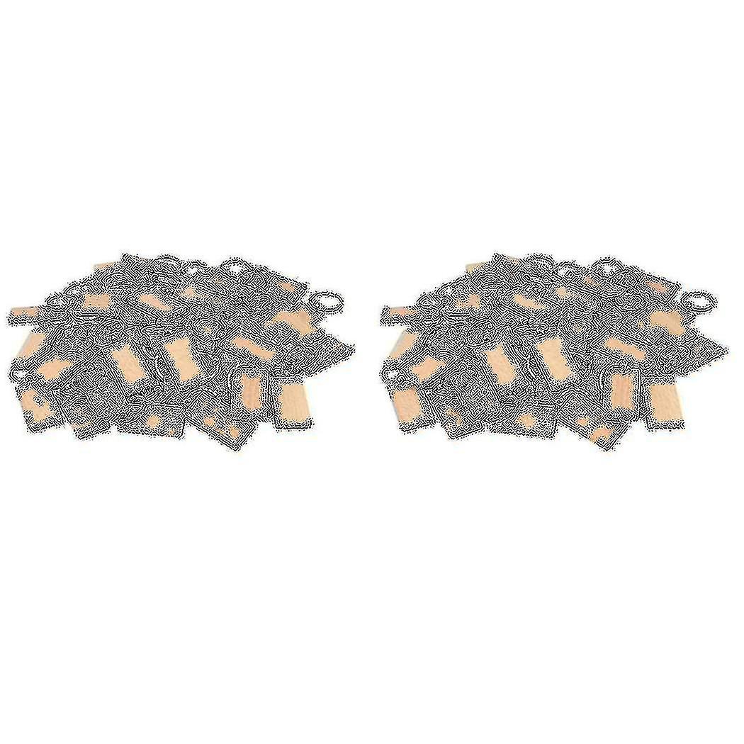 100 Blank Wooden Keychain Rectangular Engraving Key Id Can Be Engraved Diy