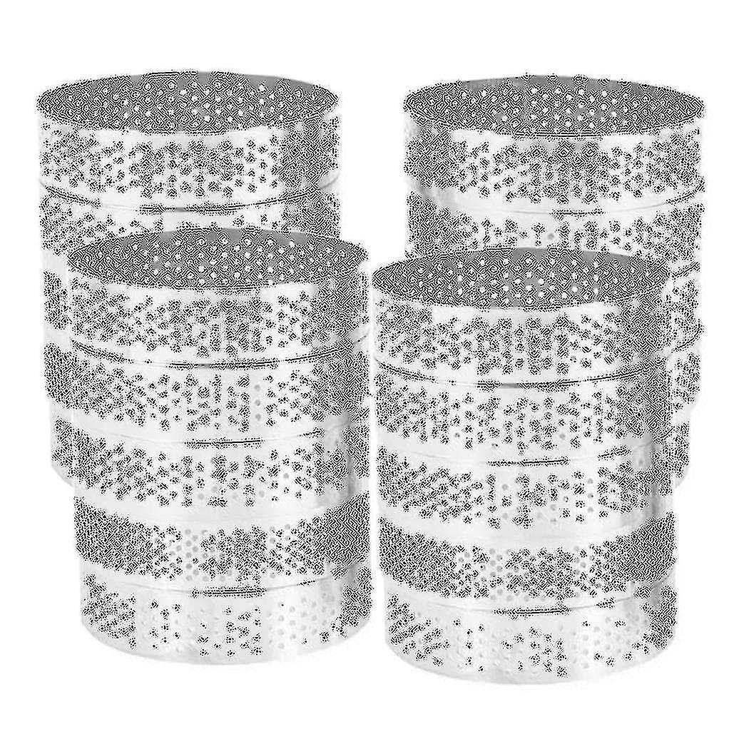 20 件带孔圆形挞环水果馅饼乳蛋饼蛋糕慕斯厨房烘焙模具穿孔