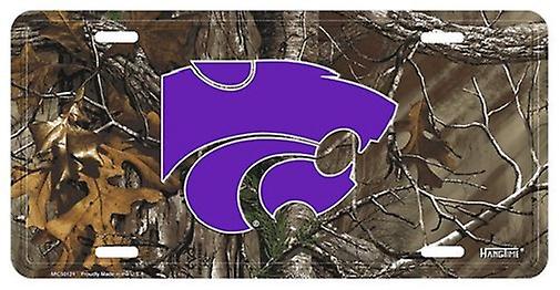 Kansas State Wildcats NCAA Camo License Plate