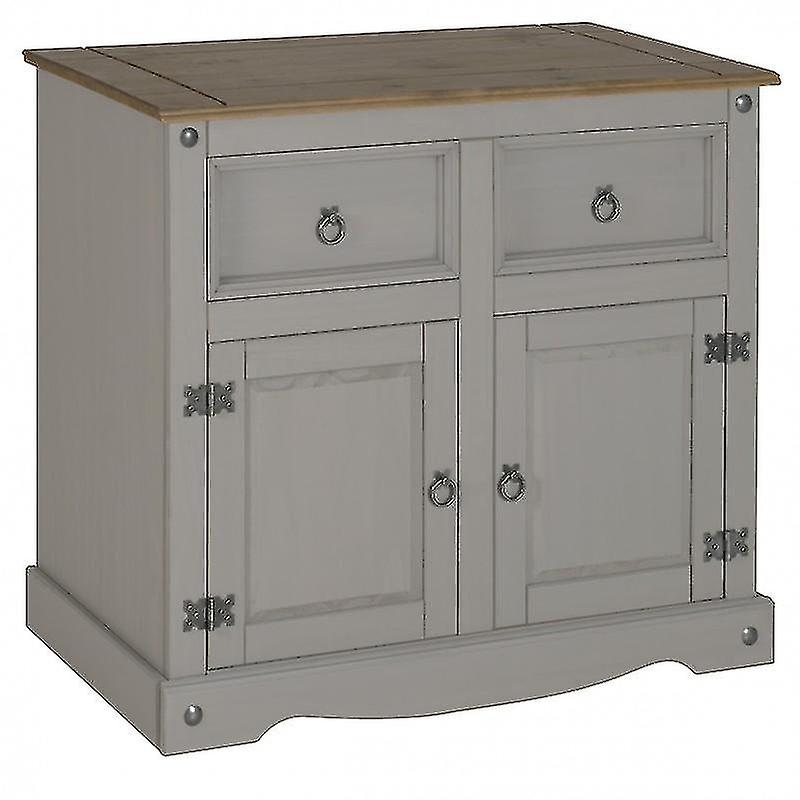 Corona Grey Wax 2 Door 2 Drawer Sideboard