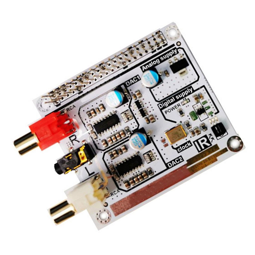 HiFi DAC Expansion Board Digital Analog Converter DAC Decoders Board Replacement Module for RPi 4B/3B+/3B/2B/ZEROW