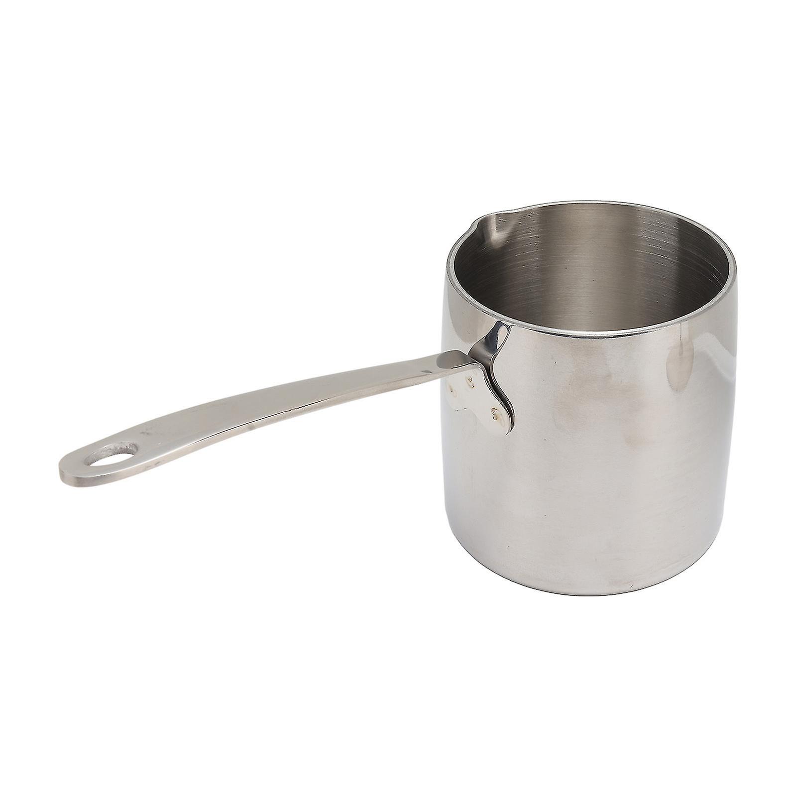 Three-Layer Stainless Steel Butter Warmer Pot with Scale Hole - Rapid Heat Conduction for Melted Butter(450ML)