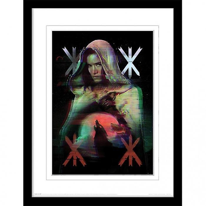 Rebel Moon Glitch Kora Mounted Print