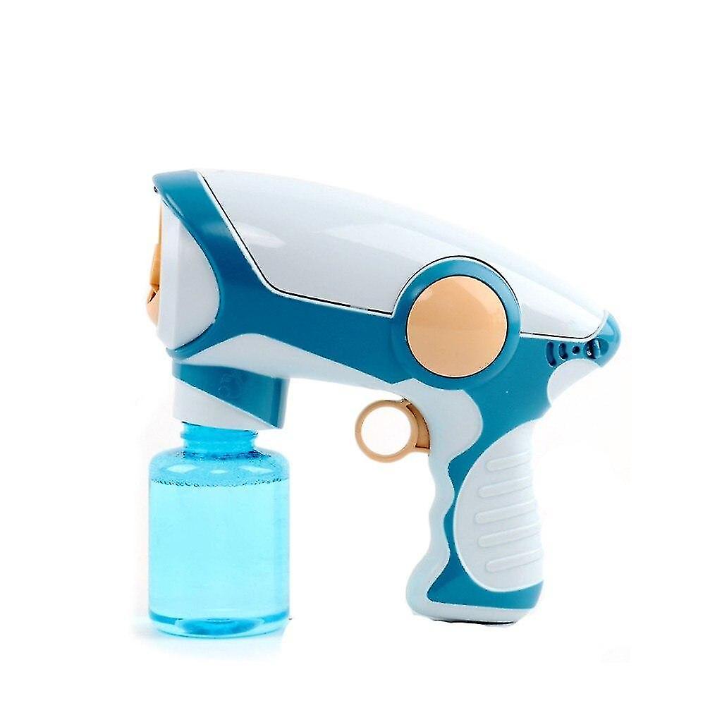 Bubble Blowing Toys Auto Smoke Fog Spray Bubble Machine Gun Music Cute Automatic Soap Water Blower Outdoor Toy Blue