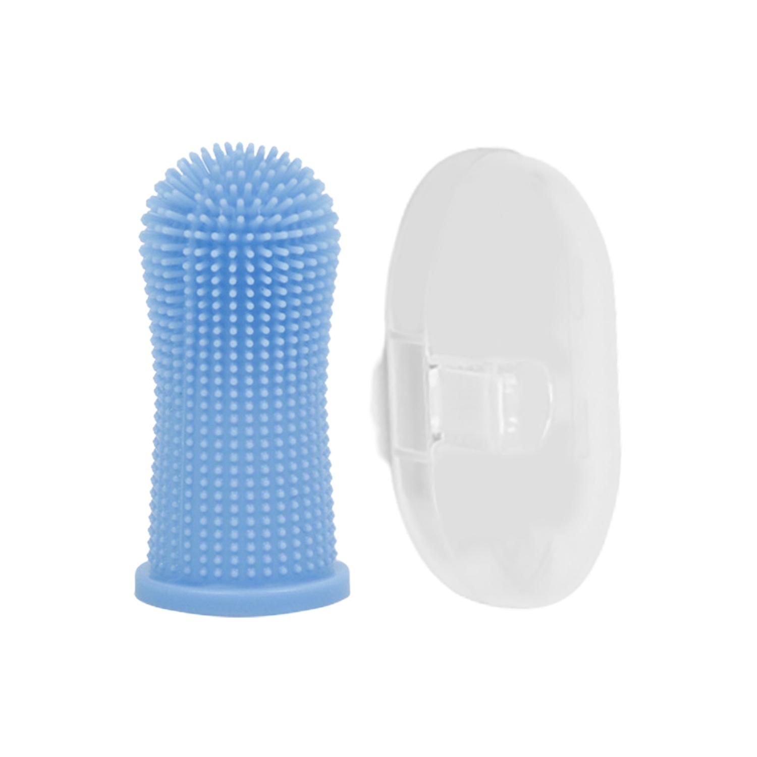 Pet Teeth Sleeve Easy to Use Safety Ingredient Soft Bristles Elasticity Effective Remove Plaque