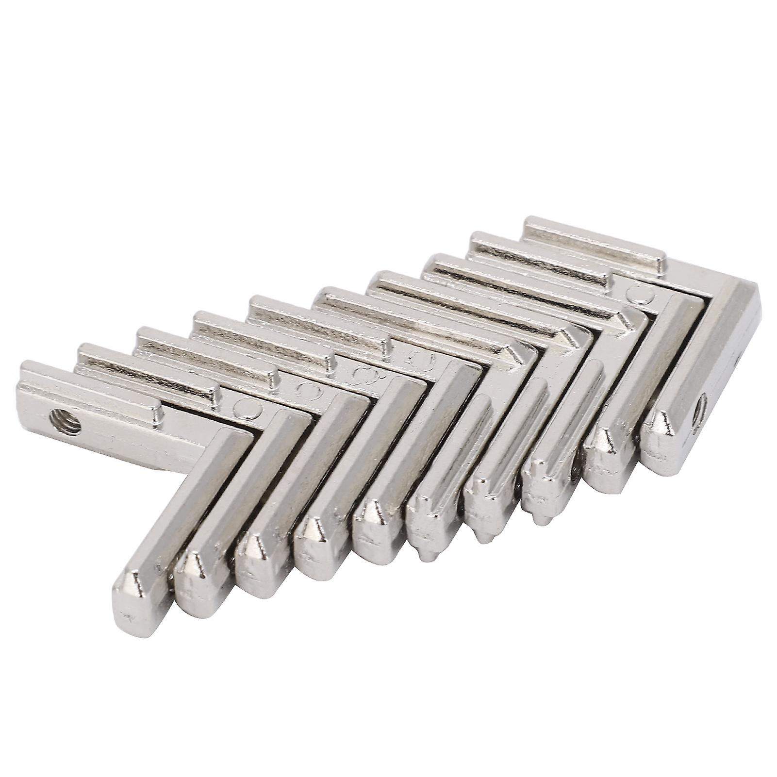 L Shape Aluminum Profile Interior Corner Connector Joint Carbon Steel Brackets Compatible with 2020 Series Profiles for Structural Support
