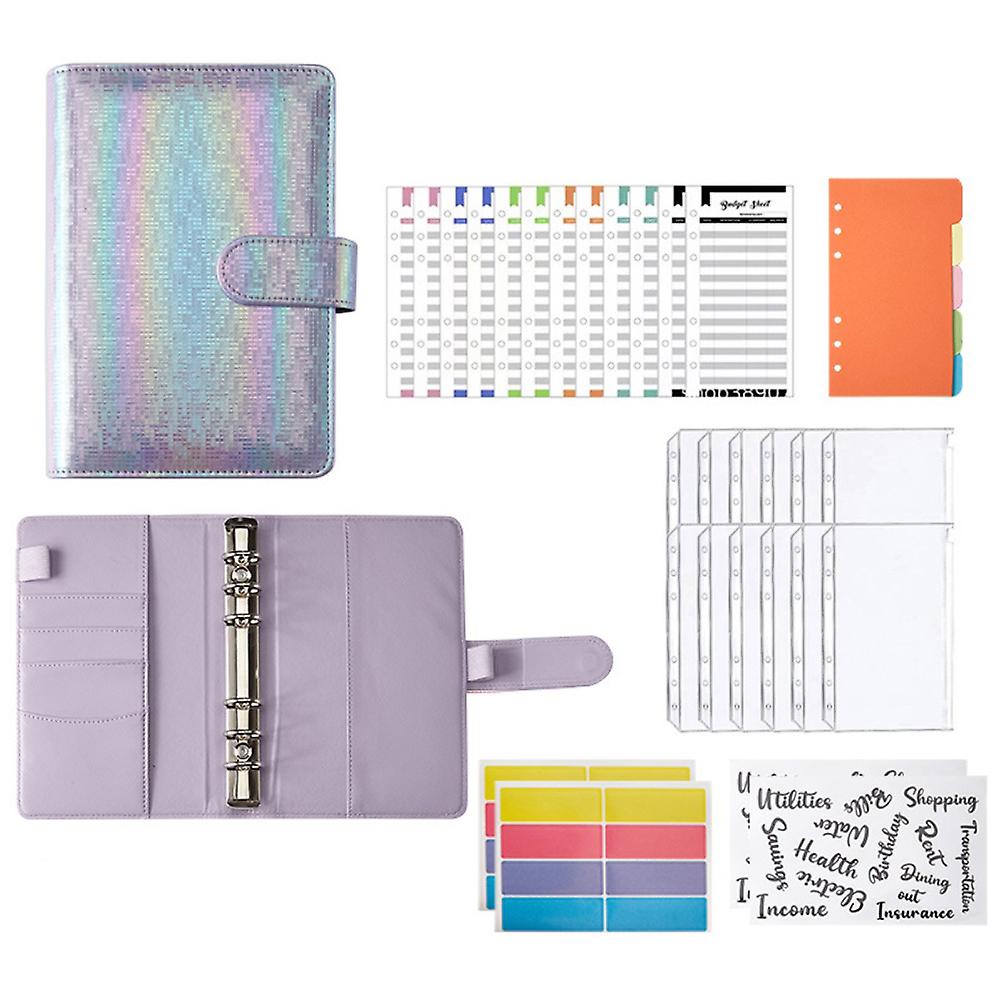 A6 PUレザーバジェットオーガナイザーバジェットプランナーファイナンシャルプランナーバウンダー予算節約フォルダ