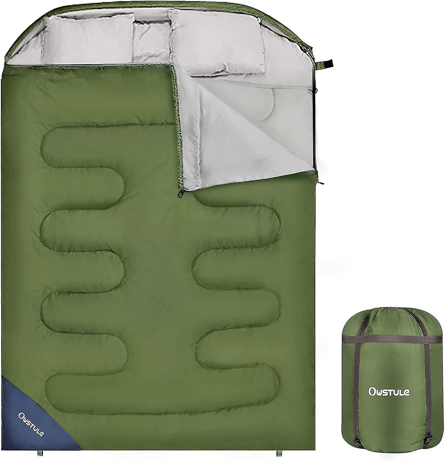 Dvojité spací pytle pro dospělé Backpacking, kempování nebo turistika - Queen Spací pytel - 2 osoby Spací pytel, vodotěsný dvojité spací pytle pro Adul