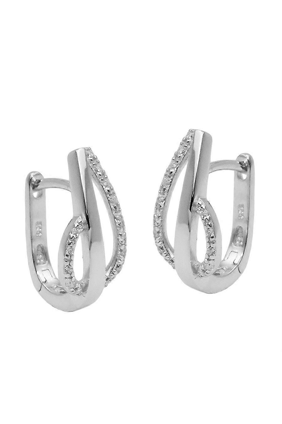 Hoop Earrings With Zirconia Silver 925 - Gl93964