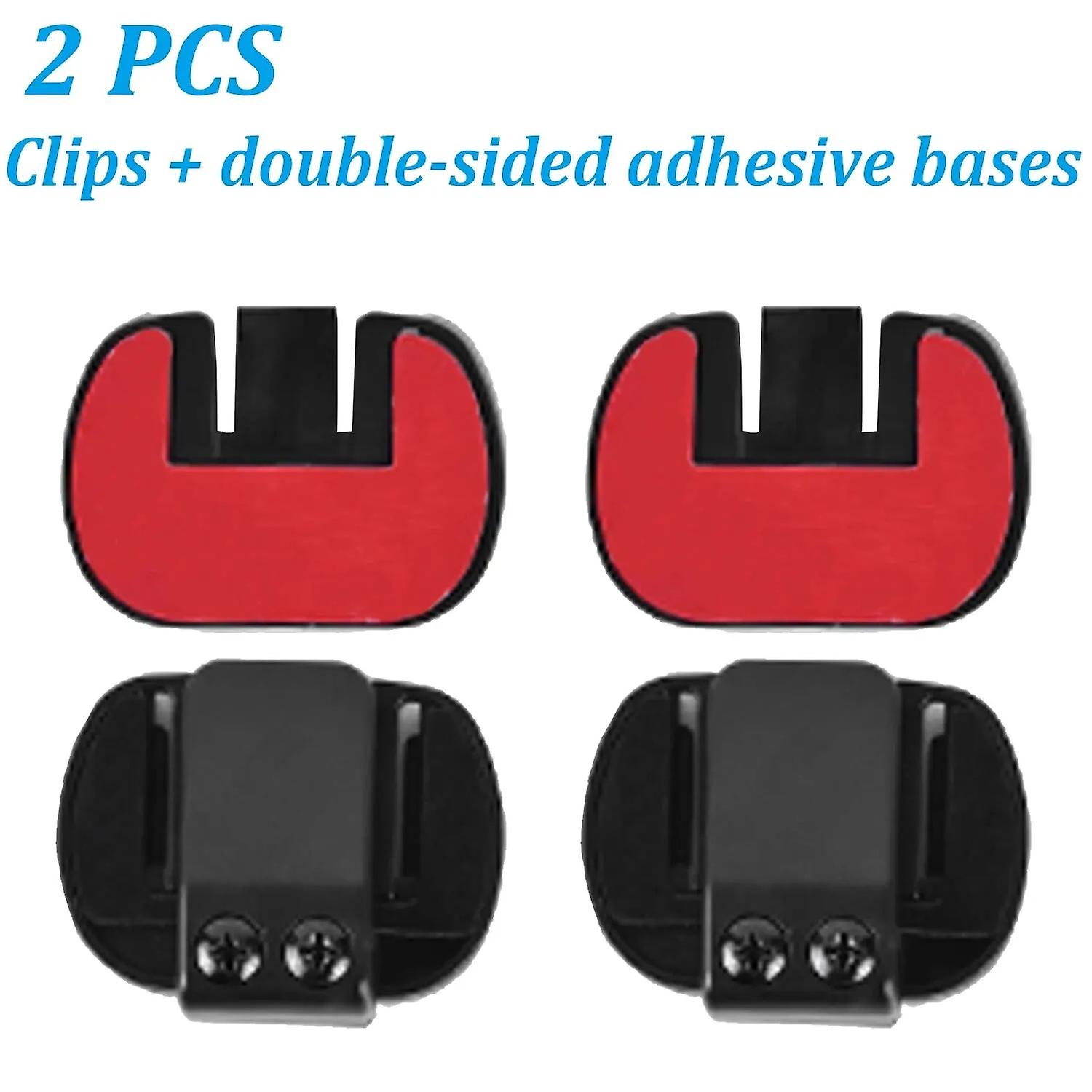 2PCS for EJEAS V6 Pro V4 PLUS(3.5mm Jack) Mounting Clip Double-Sided Tape Base Motorcycle Helmet Headset Bluetooth Intercom