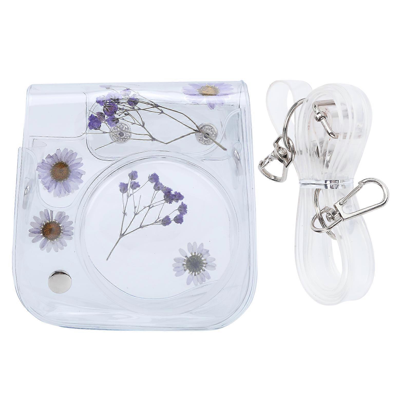 Stylish PVC Transparent Camera Case with Adjustable Strap for Instax Mini 11/9/8