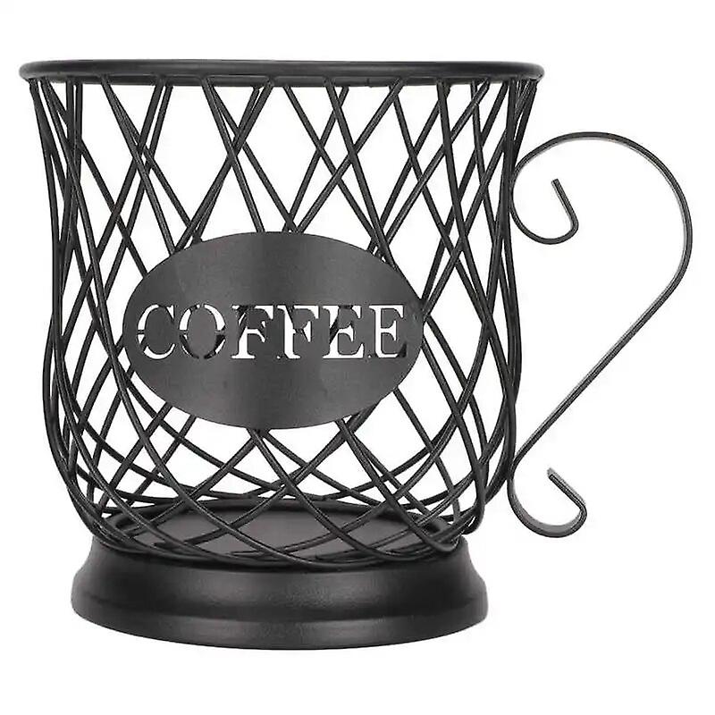 アイアンコーヒーカプセルホルダーオーガナイザーホームオフィスカフェコーヒーオーガナイザー用大容量コーヒーカプセル収納バスケット~7118