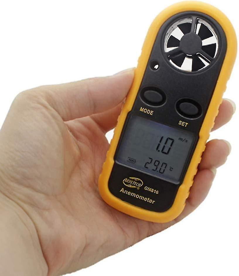 Digital Anemometer Anemometer With Backlit Lcd Display, Measures Air Velocity, Air Flow And Outdoor Air Temperature For Activitie
