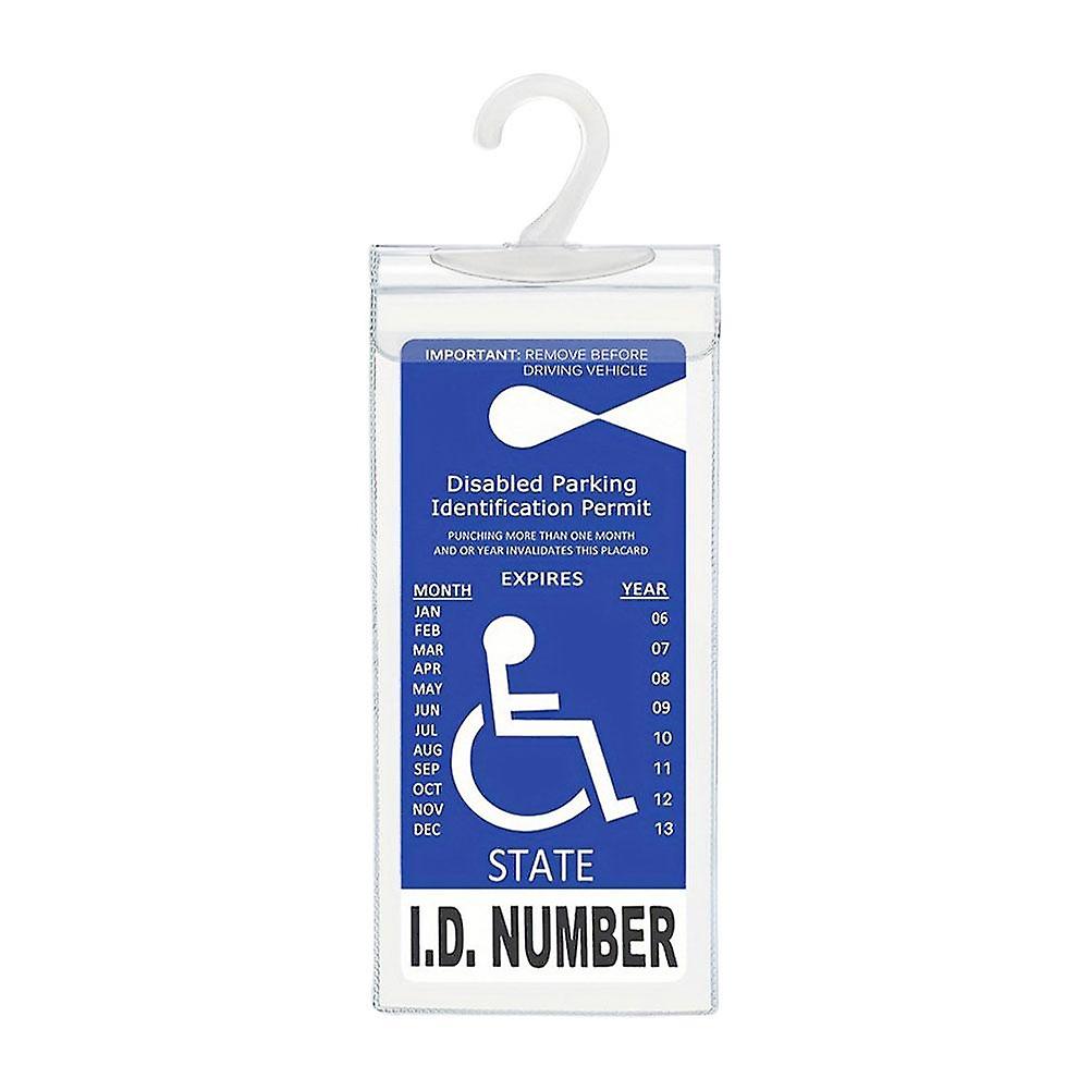 Disabled Slogan Tag Hook Bag Parking Permit Protector Mirror Tag Sleeve Hangs