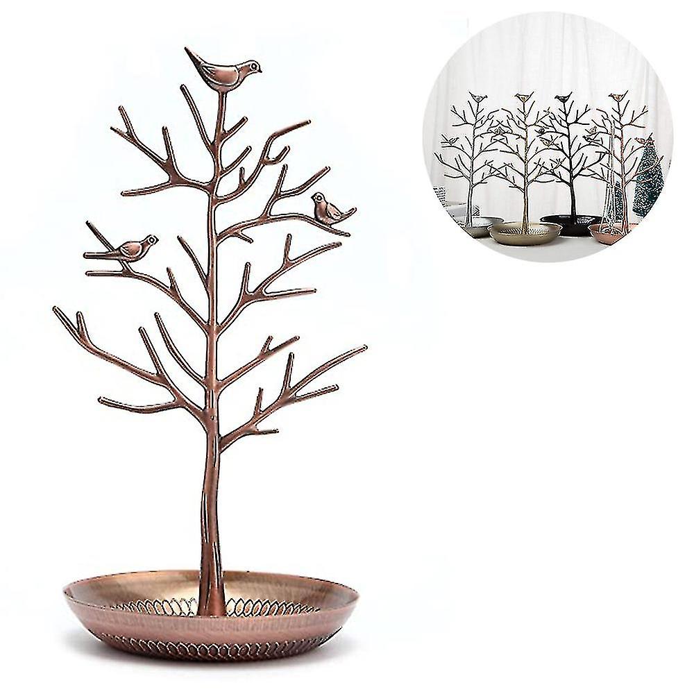 Bird Tree Oorbel houder - Brons