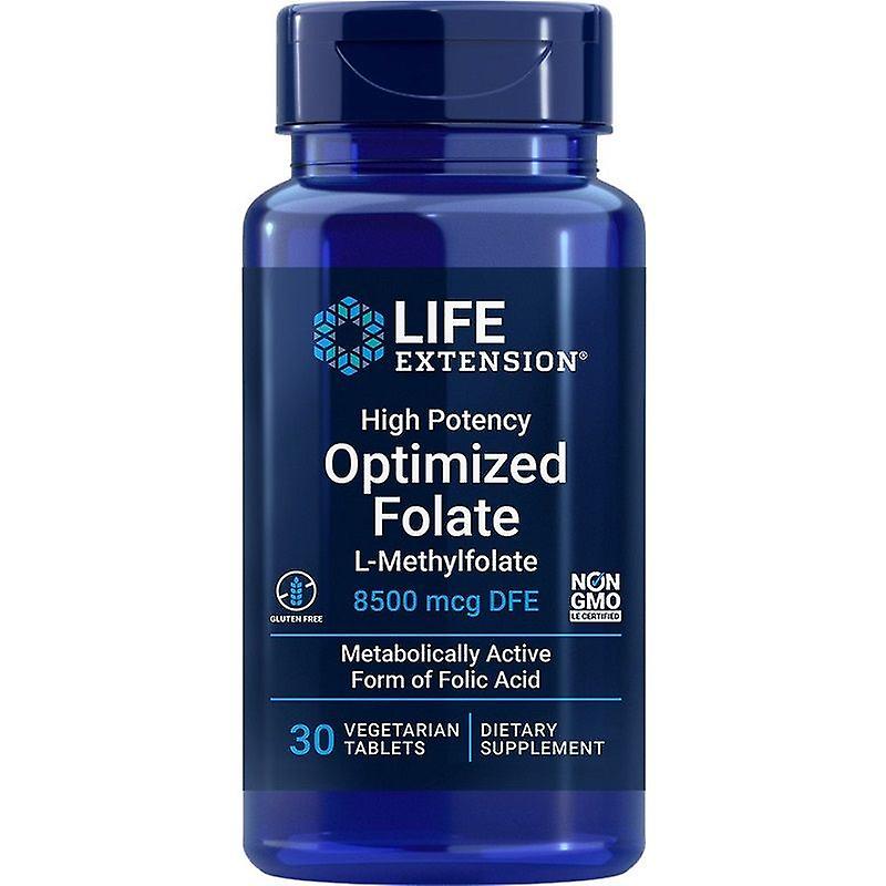 Life Extension High Potency Optimized Folate Tabs 30