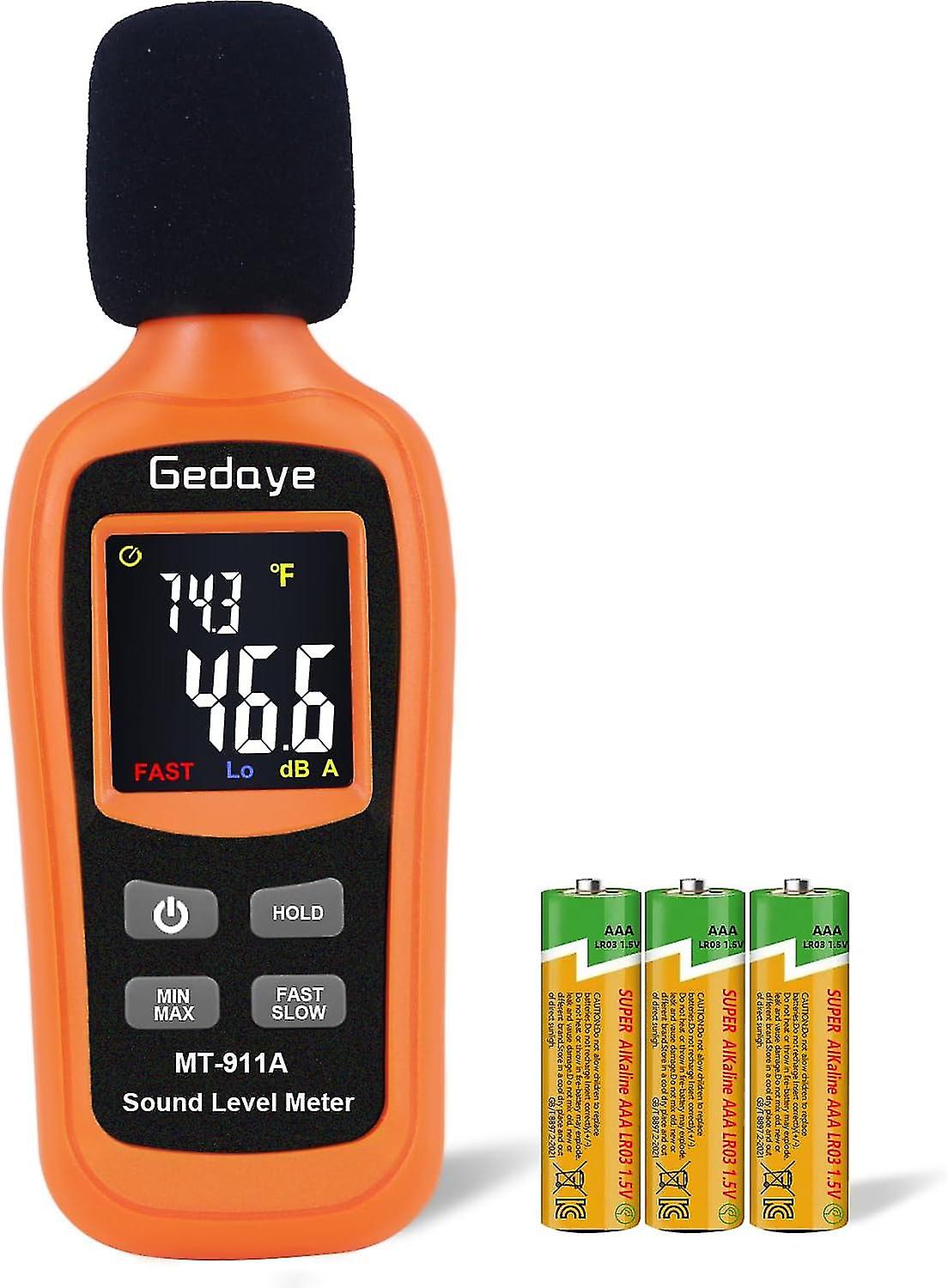 Noise Decibel Meter,  Sound Level Meter, Range 35-135dBA, SPL Meter with A Weighted, Data Hold MAX/M