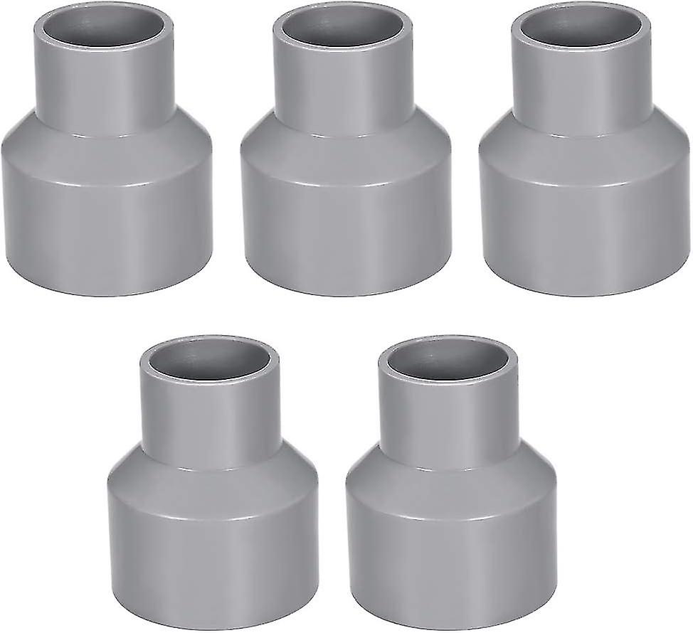 50mm X 32mm Pvc Pipe Reducer Fitting Coupling Hub Coupling Dwv Gray 5pcs