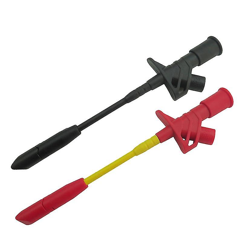 Wire Piercing Needle Tips Test Probe Insulation Piercing Needle Multimeter Testing Probes (2pcs, Black+red)