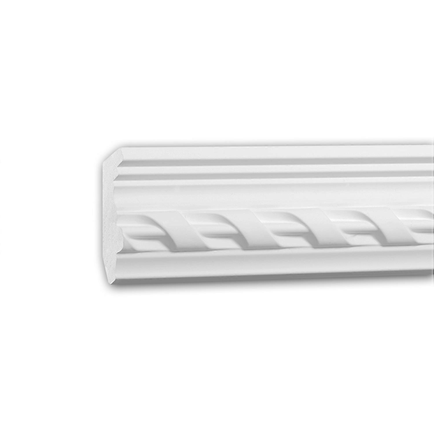 Profhome Decor 1 x Cornice moulding 150289F Profhome white Polyurethane pre-primed lightweight, sturdy, dimensionally stable