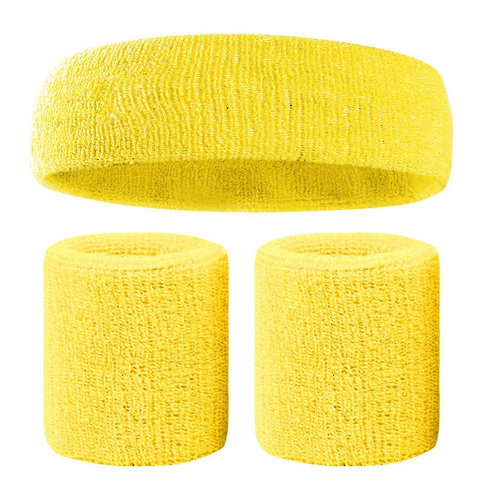 Sweatbands مجموعة الملونة عصابة رأس معصمه مرنة رياضية امتصاص العرق Sweatband ل