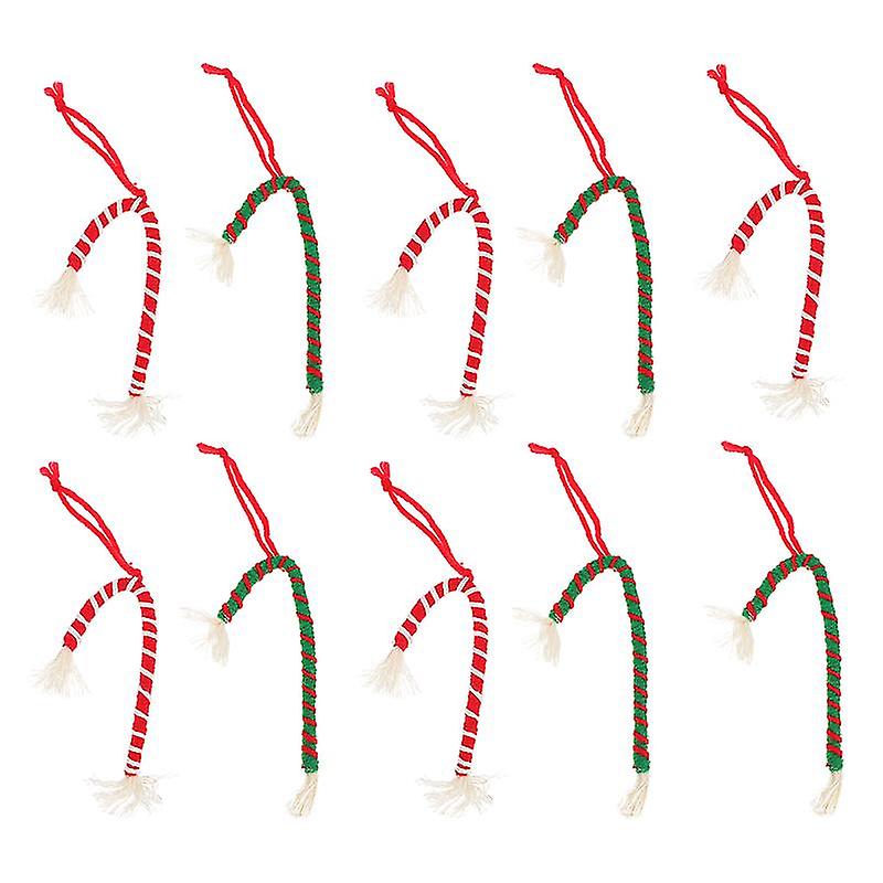 10pcs Candy Cane Pendant
