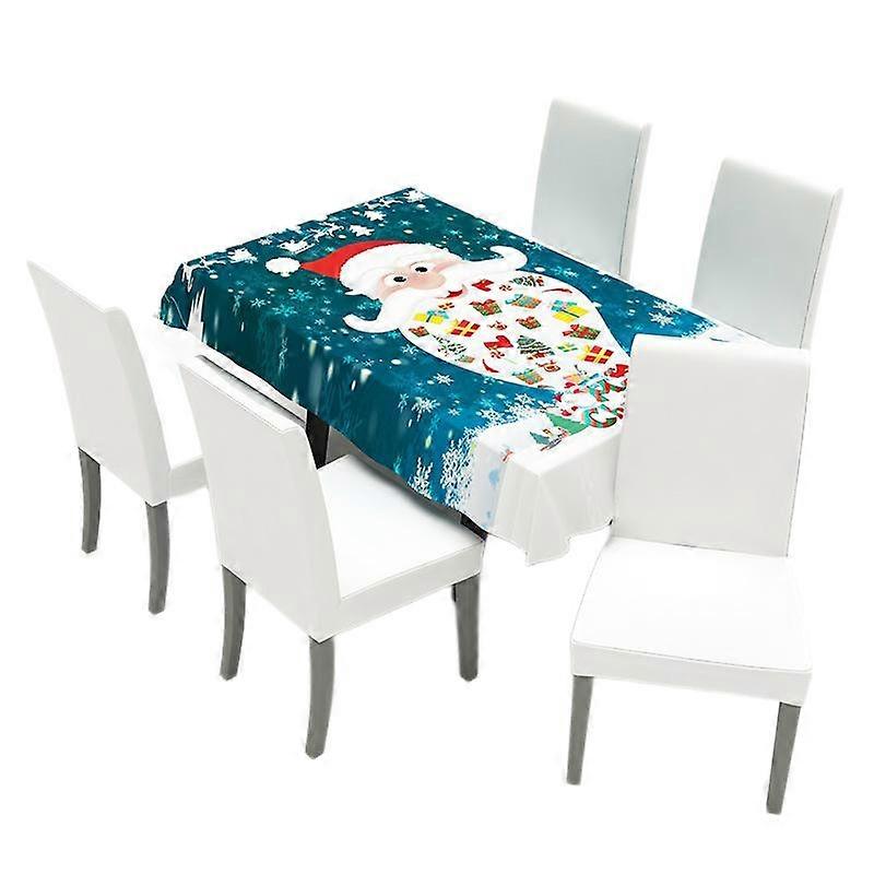 Christmas Blue Snowflake Tablecloth