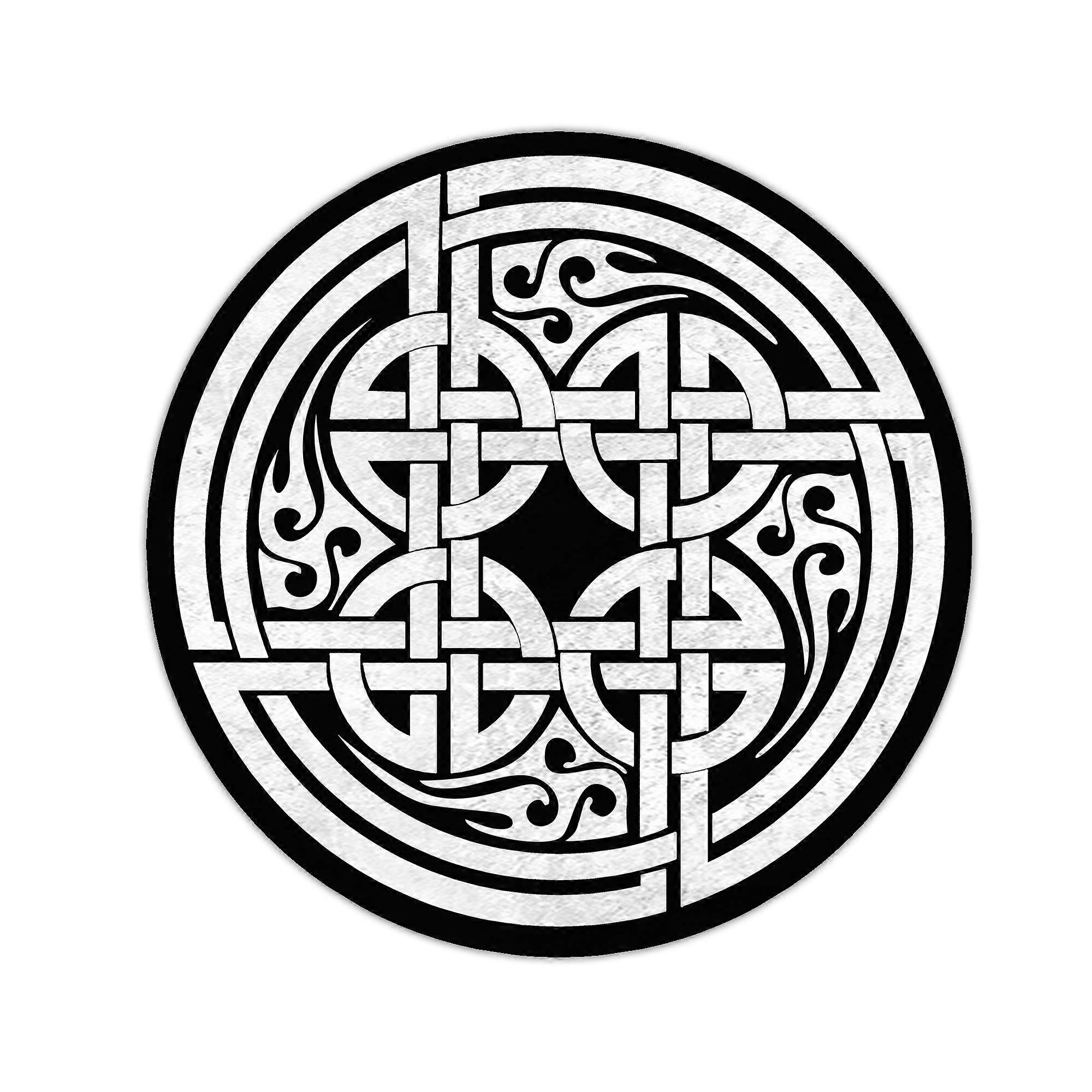 Celt Symbols Circle Decorative Floor Rug