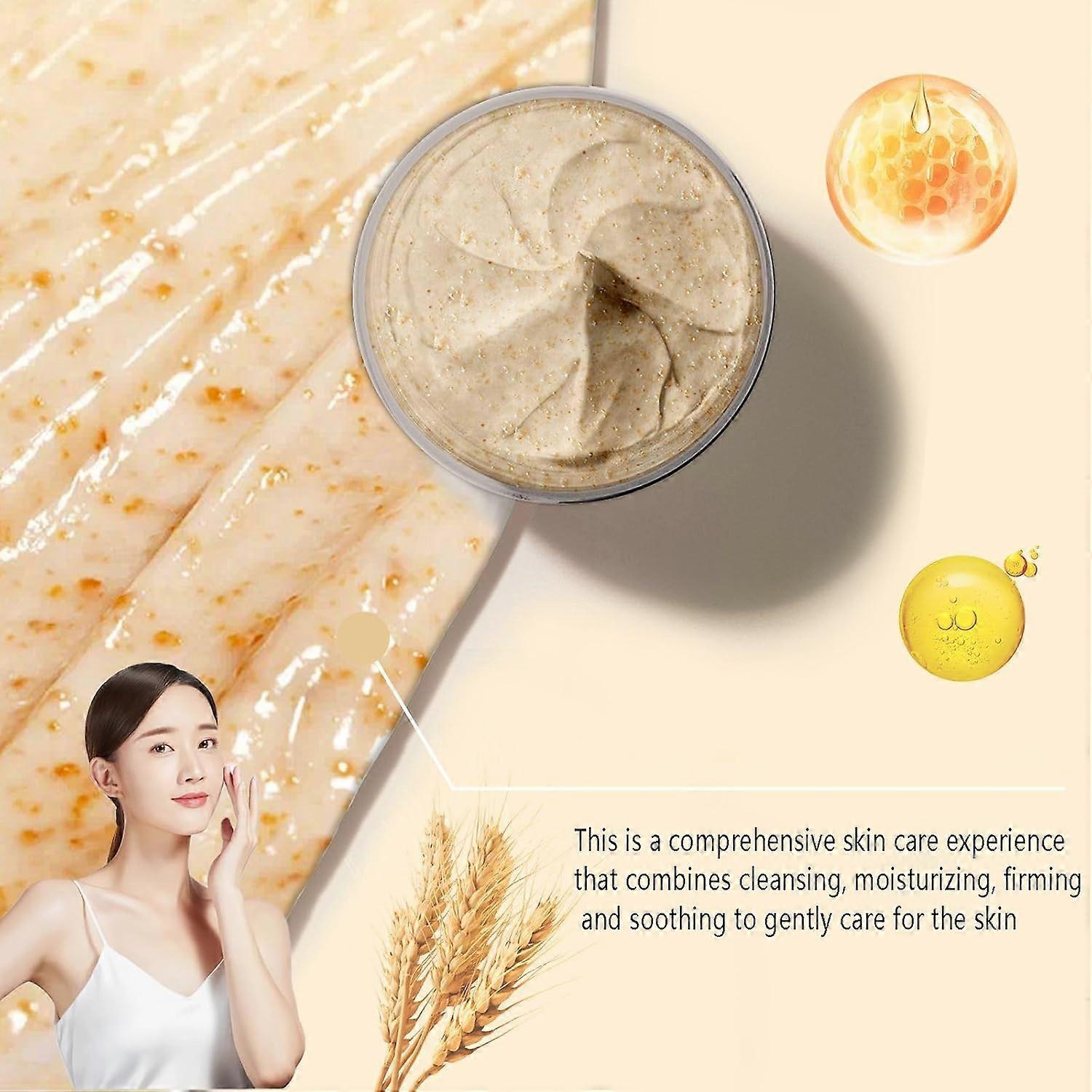 Rice Powder Honey Gloss Mask,Ground Rice And Honey Glow Mask,Rice Scrub ...