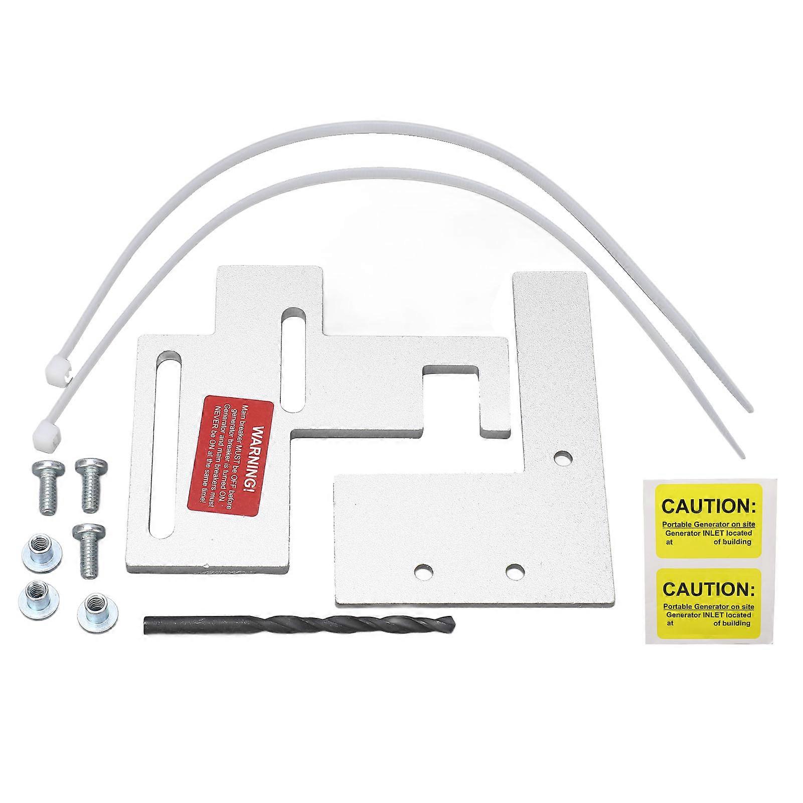 Jadeshay SIE-P2 Generator Interlock Kit, 150/200A, Adjustable Aluminum Alloy Plate with 7/8" to 1 1/4" Spacing & 3/16" Bit PTRZ1