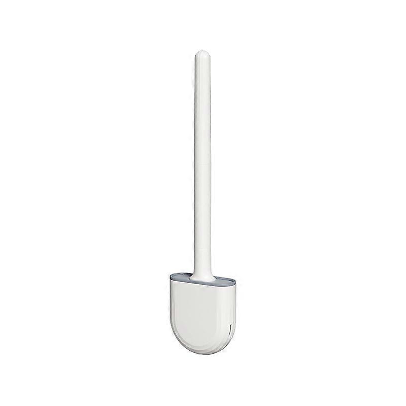 Silicone Toilet Brush, Non-Slip Plastic Soft Toilet Brush with Long Handle (Drainage Type)