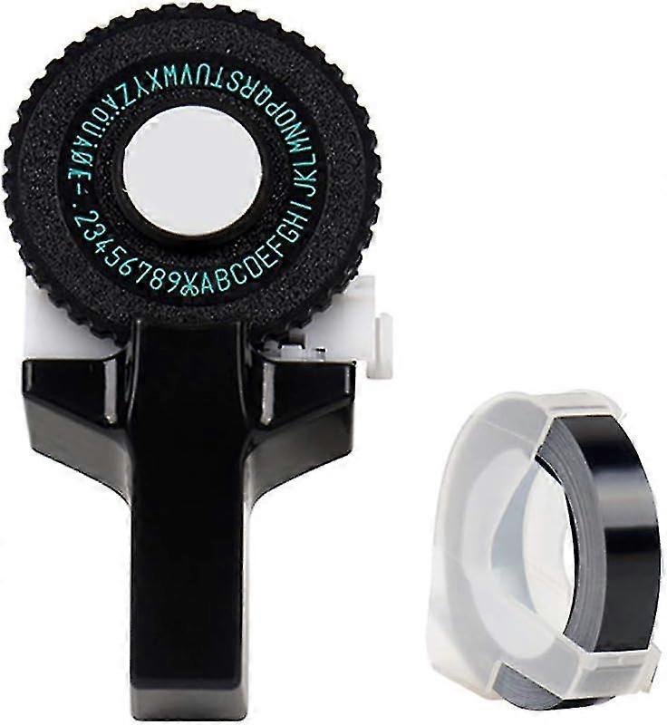 3d Label Printer Click Small Model Label Maker Manual Diy Lettering Machine Embosser Typewriter With For Dymo Printer Cutting Tape Black Tape