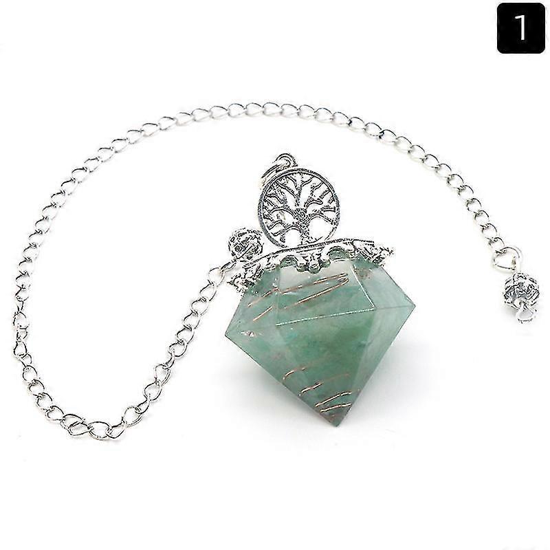 Divinatory Radiesthesia Pendulum Amethyst Pendulum Hexagonal Crystal for Reiki Dowsing Meditation Balancing