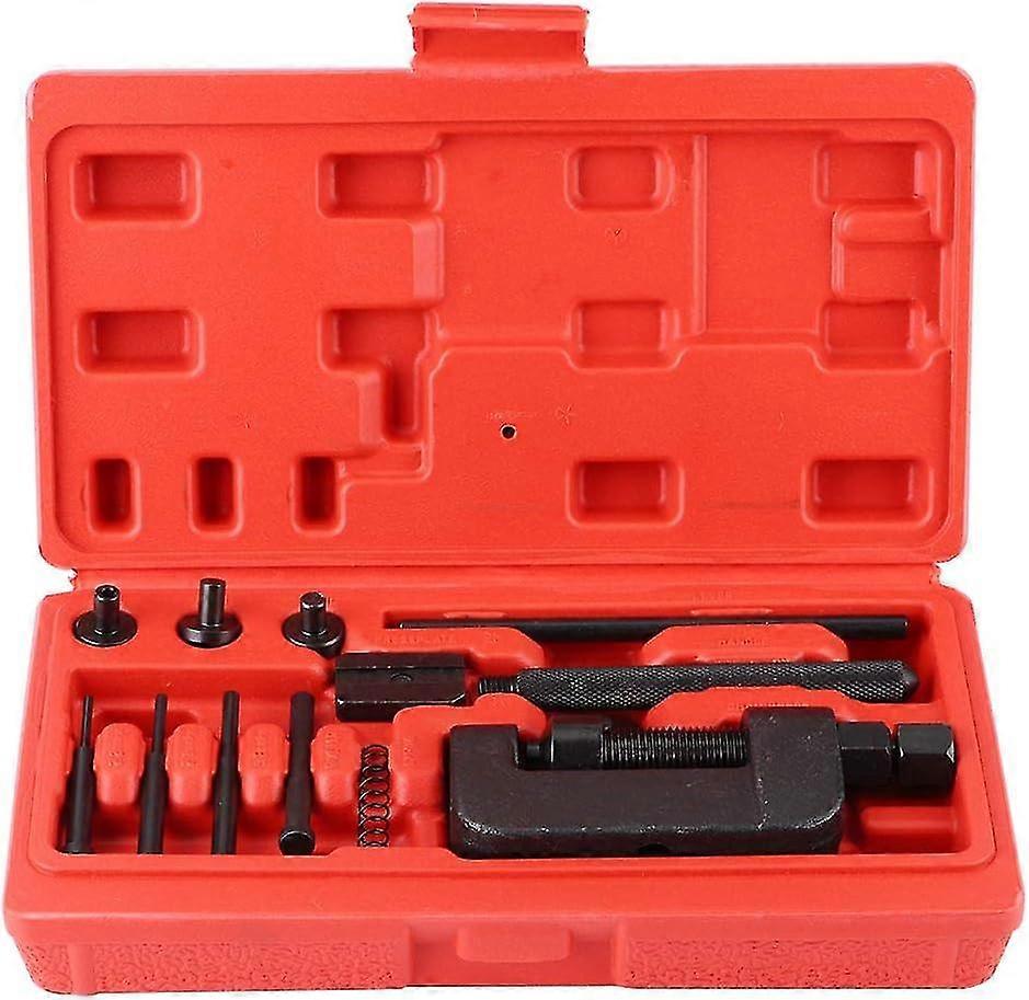 13pcs Motorcycle Chain Breaker Cutting Splitter Cam Link Riveter Riveting Tool Set