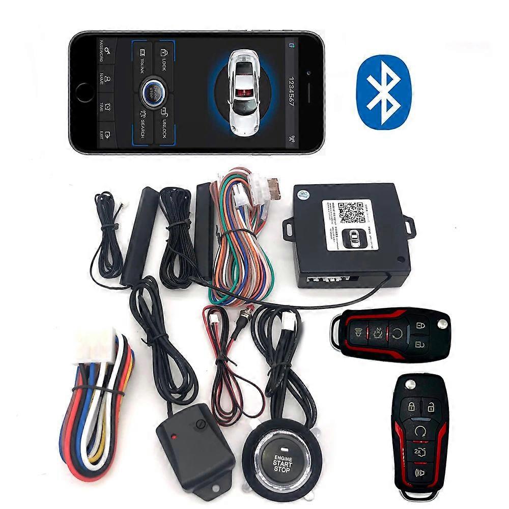 Mobile Phone Car Key Systems Key blade APP Engine Remote Start Push Start-Stop Button To Start Ignition System Central Locking less Entry