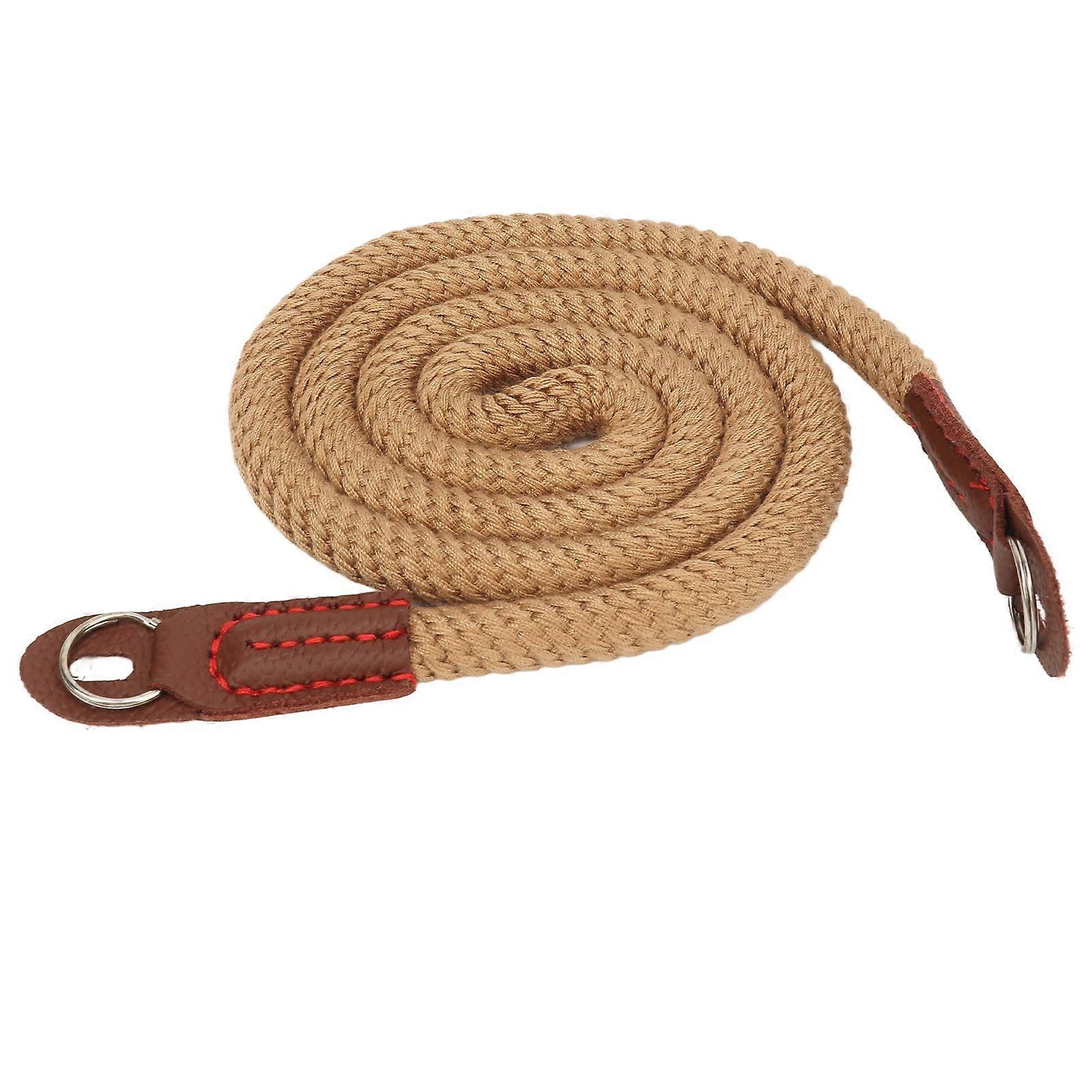Cotton Artistic Simple Camera Strap Vintage Round Cord Camera Neck Strap For Retro Mini Dslr Camera Brown
