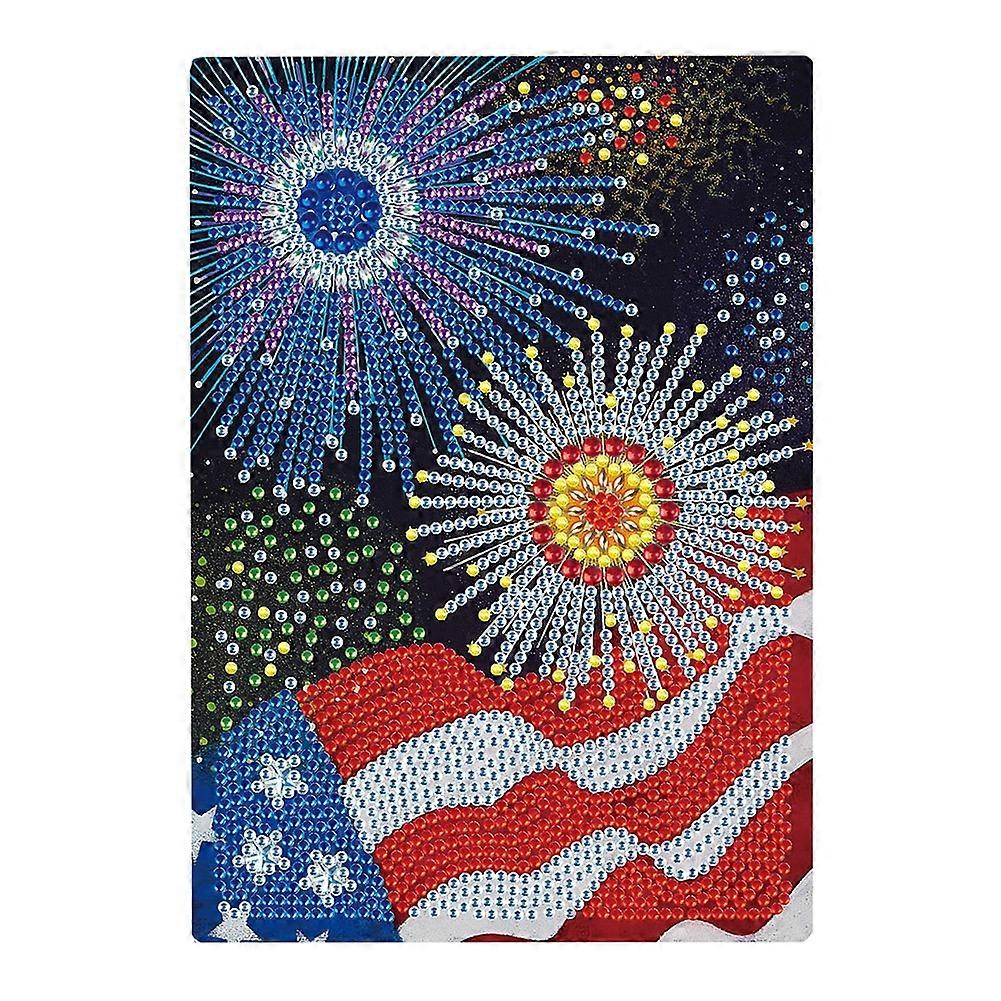DIY diamond Painting Mosaic Notebook Partial Special Shaped Drill Independence Day A5 Diary Book 50 Pages Sketchbook Kids Gift