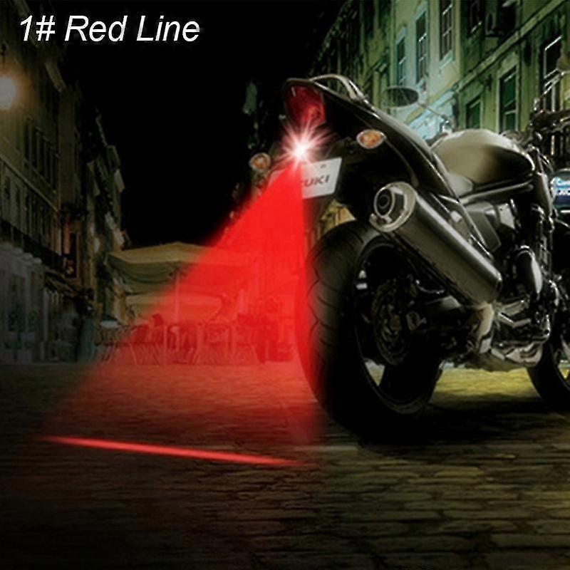 Exquisite 1pcs Newest Anti Collision Rear-end Motorcycle Laser Tail Fog Light Brake Parking Lamp Rearing Warning Light Car Styling