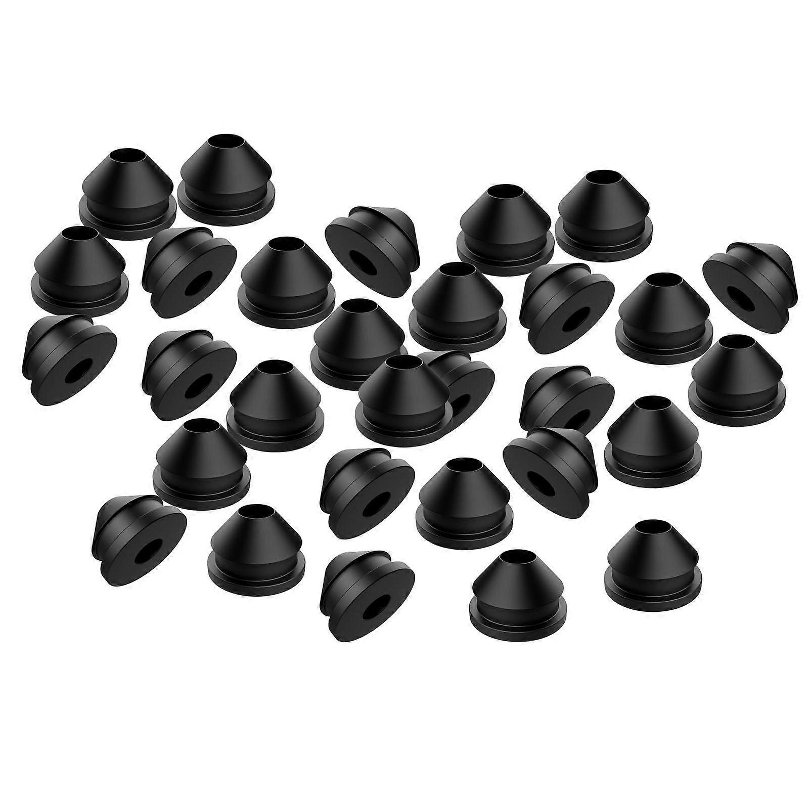 30x Protective Sleeves 90Degree Vertical Holes Cable Railing Rubber Grommets