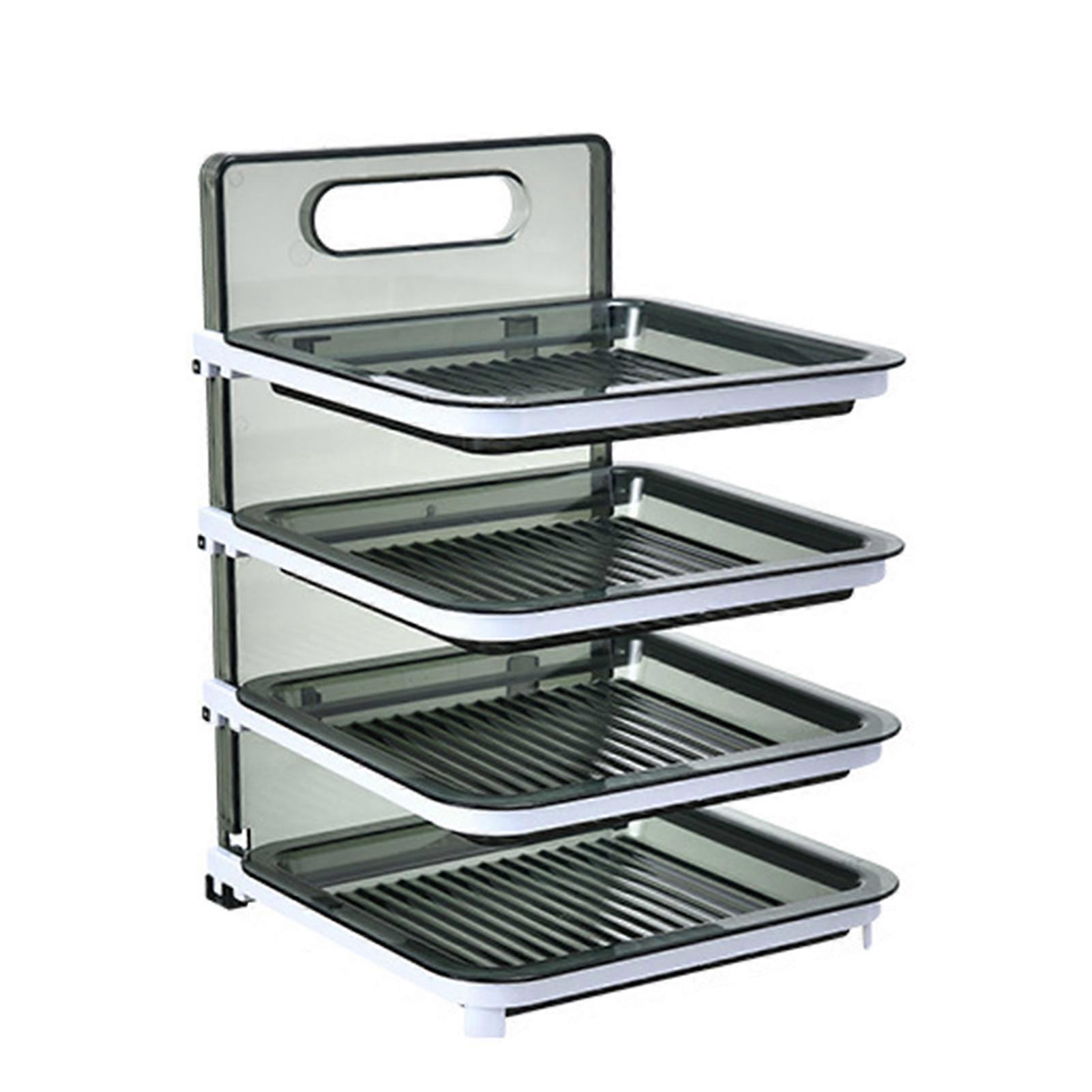 Wall Mounted 4-Layer Collapsible Food Sorting Tray - Green Kitchen Storage