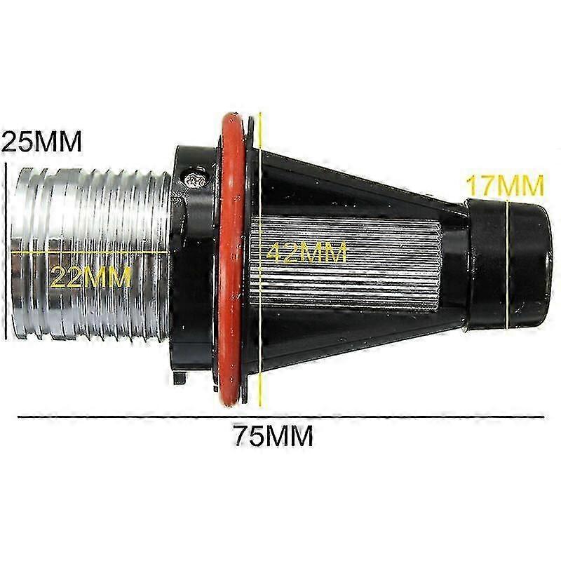 2pcs Led Angel Eyes Halo Ring 10w Bulb White For Bmw E39 E53 E60 E63 E64 E65