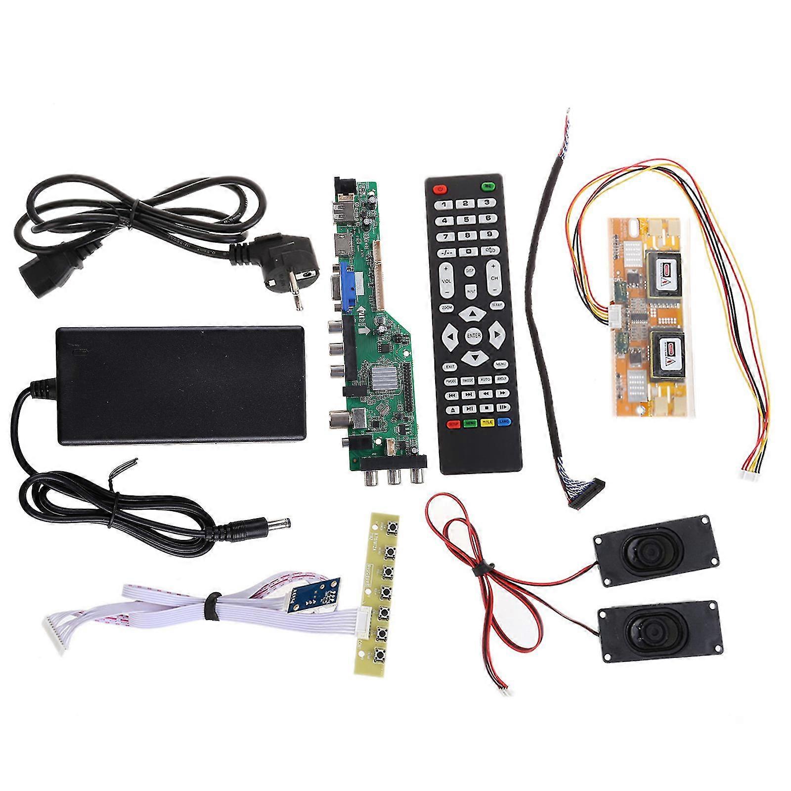 12v/4a Remote Control Driver Board Set Universal Lcd Tv Controller Driver Board Easy Installation Plastic+metal Made