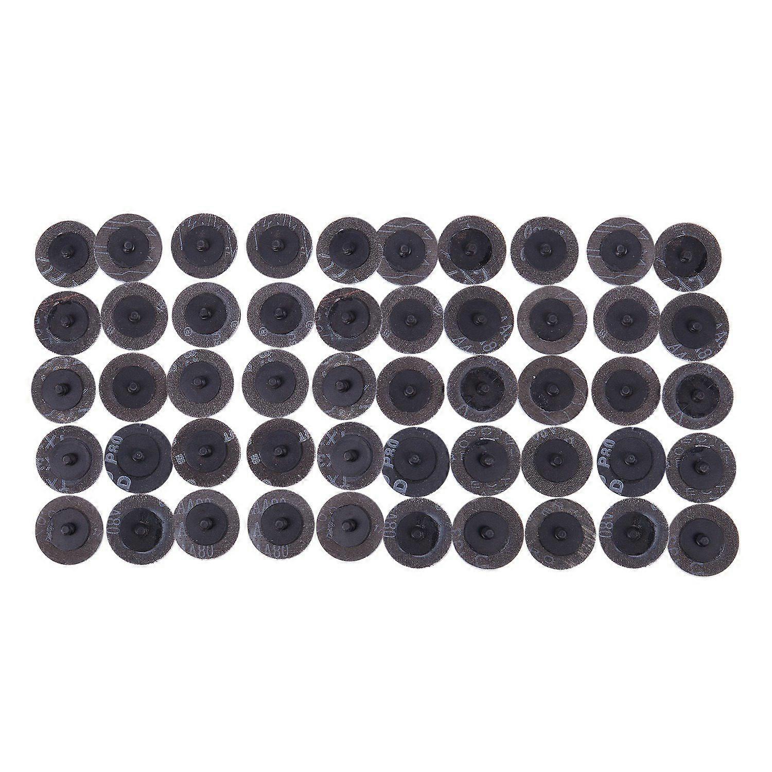 50 PCS 2 inch /50 mm 80 Grit Roll Lock Sanding Disc Abrasive Pads