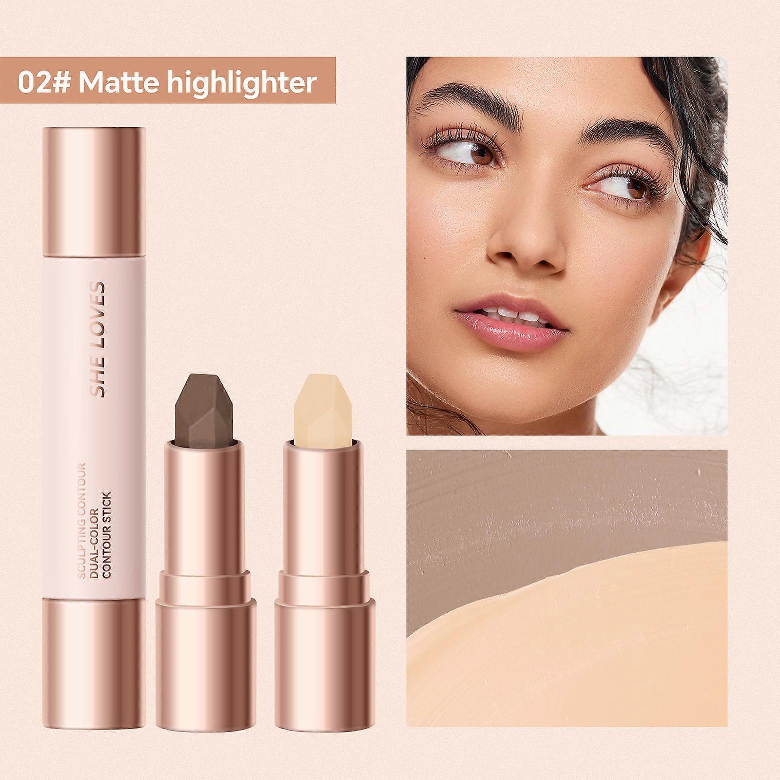 Beauty Secrets Nail Glue Concealer Two Head Trimming Bar Three-dimensional Face Brightening Highlight Base Bar Modified Nose Shadow Shadow